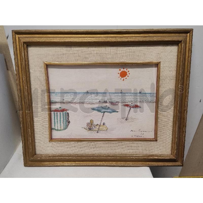 QUADRO SPIAGGIA CON OMBRELLONI IL VIALONE | Mercatino dell'Usato Vinci - fraz. sovigliana 1