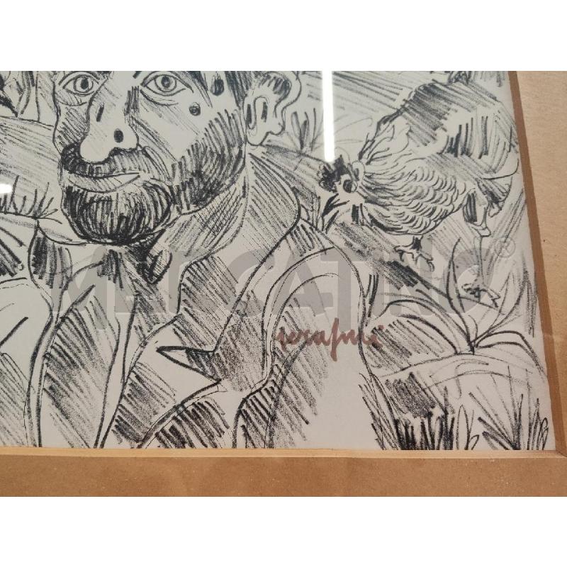 QUADRO STAMPA 43X54 UOMO BIANCO NERO | Mercatino dell'Usato Vinci - fraz. sovigliana 2