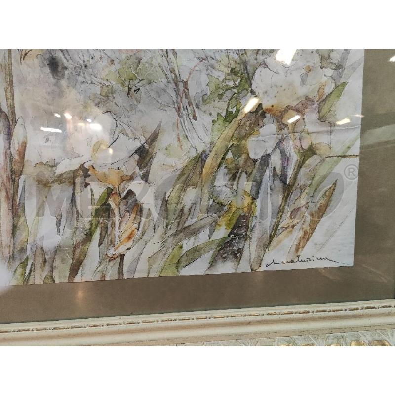 QUADRO STAMPA FIORI BIANCHI CHIARA TURINA 100X70 SBIANCATA  | Mercatino dell'Usato Vinci - fraz. sovigliana 3