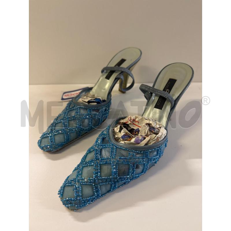 SANDALI DONNA ALBERTO # GOZZI TULLE E PAILLETTES AZZURRE N.37 | Mercatino dell'Usato Vinci - fraz. sovigliana 1