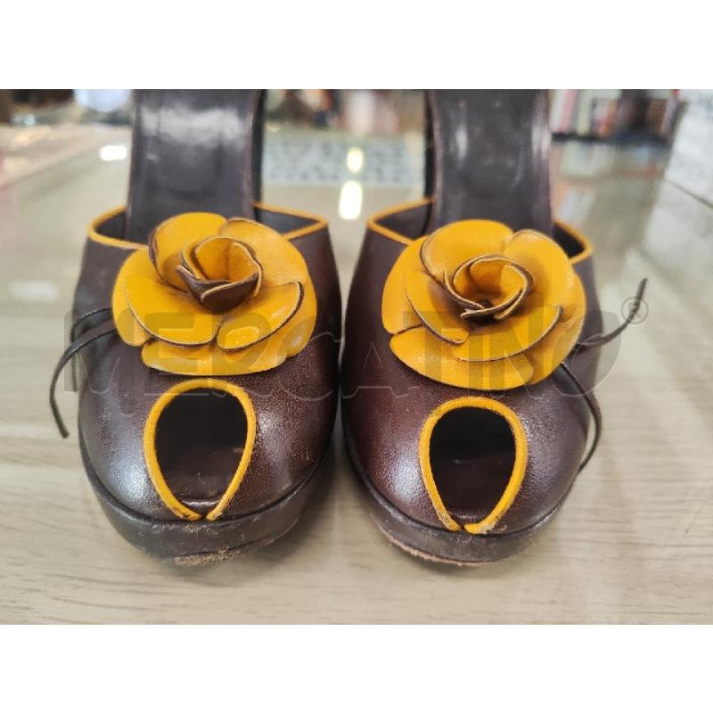SANDALI DONNA CASADEI PELLE MARRONI N.8 | Mercatino dell'Usato Vinci - fraz. sovigliana 2