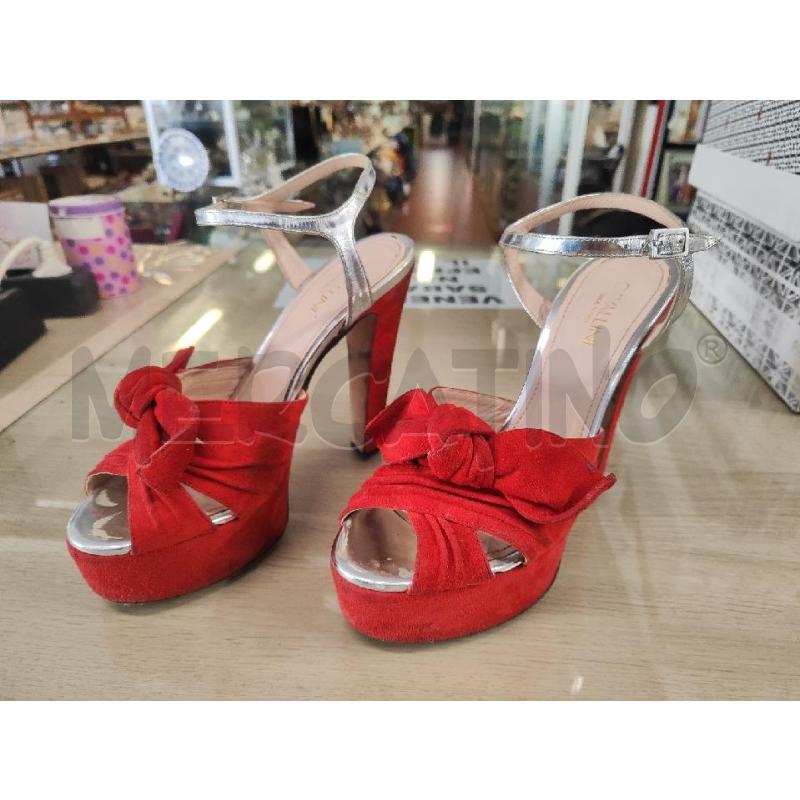 SANDALI DONNA CAVALLINI SCAMOSCIATI ROSSI N.38 | Mercatino dell'Usato Vinci - fraz. sovigliana 1
