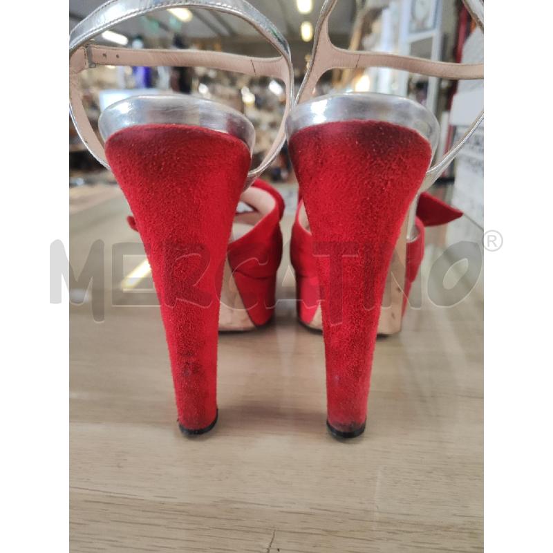 SANDALI DONNA CAVALLINI SCAMOSCIATI ROSSI N.38 | Mercatino dell'Usato Vinci - fraz. sovigliana 3