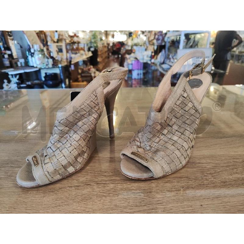 SANDALI DONNA CELYN B. PELLE TORTORA INTRECCIATI N.38 | Mercatino dell'Usato Vinci - fraz. sovigliana 1
