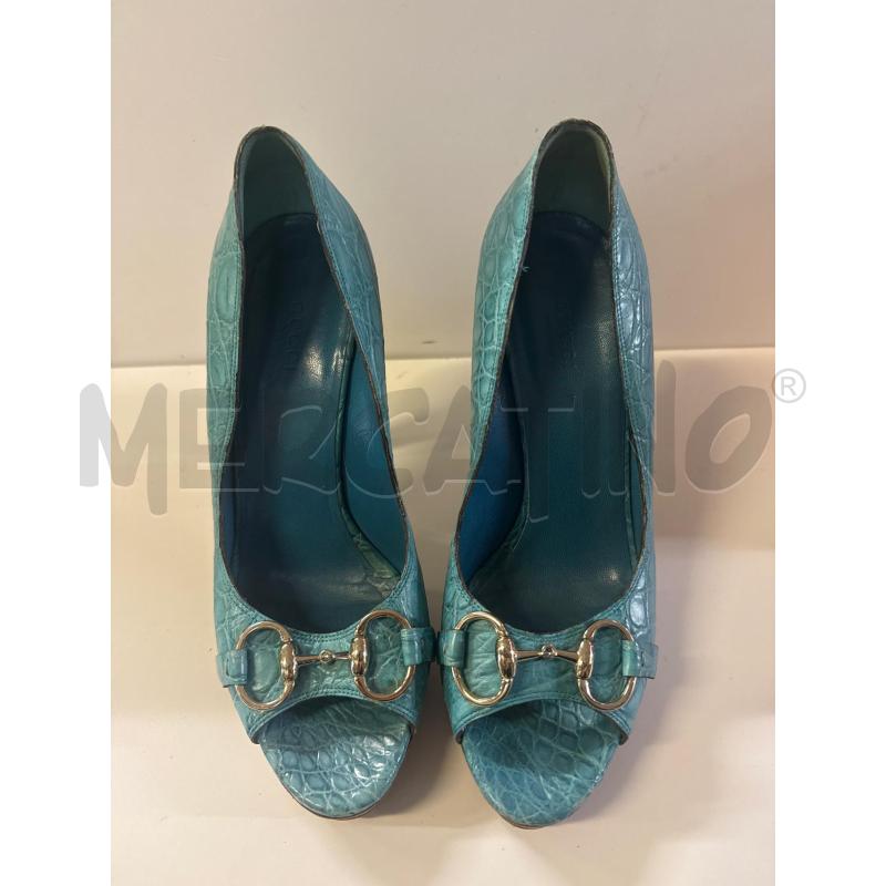SANDALI DONNA GUCCI PELLE AZZURRE N.39 | Mercatino dell'Usato Vinci - fraz. sovigliana 2
