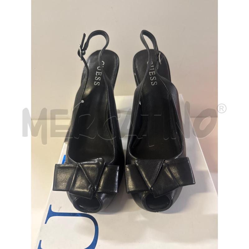 SANDALI DONNA GUESS PELLE NERI N.37 | Mercatino dell'Usato Vinci - fraz. sovigliana 1