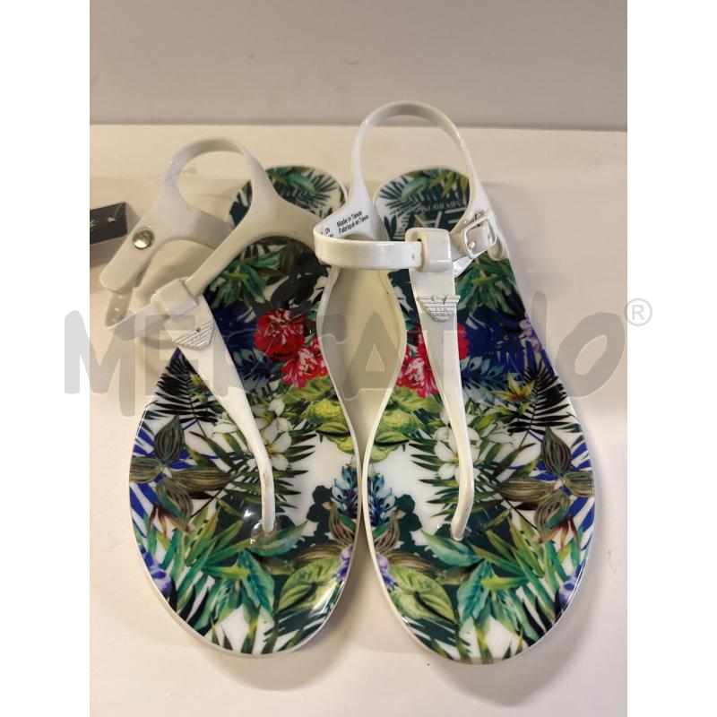 SANDALI DONNA INFRADITO EA7 BIANCHI FLOREALI N.37 | Mercatino dell'Usato Vinci - fraz. sovigliana 1