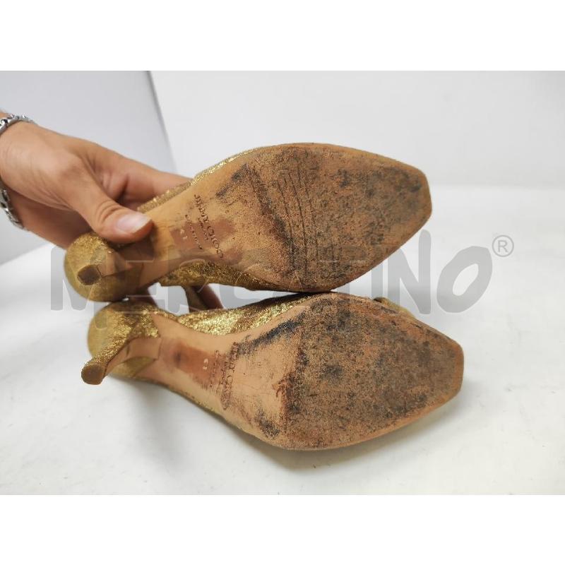 SANDALI DONNA JIMMY CHOO GLITTER ORO N.38 | Mercatino dell'Usato Vinci - fraz. sovigliana 4