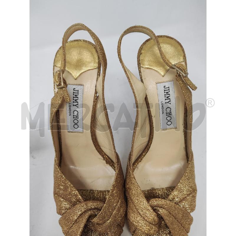 SANDALI DONNA JIMMY CHOO GLITTER ORO N.38 | Mercatino dell'Usato Vinci - fraz. sovigliana 5
