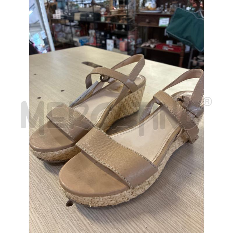 SANDALI DONNA PRADA PELLE BEIGE ZEPPA PAGLIA N.38.5 | Mercatino dell'Usato Vinci - fraz. sovigliana 1