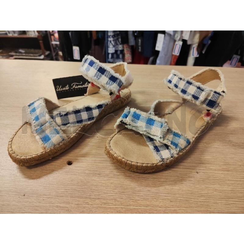 SANDALI DONNA SAINT BARTH QUADRETTINI BLU ROSSI N.39 | Mercatino dell'Usato Vinci - fraz. sovigliana 1