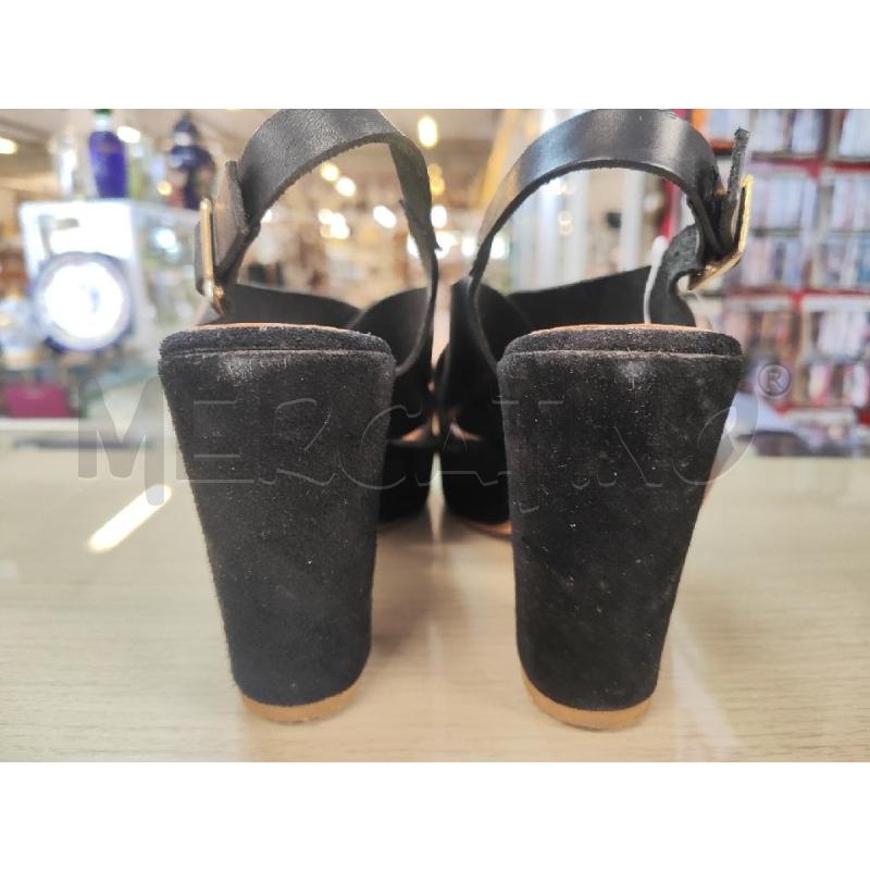 SANDALI DONNA # FIORINA PELLE NERI N.38 | Mercatino dell'Usato Vinci - fraz. sovigliana 3