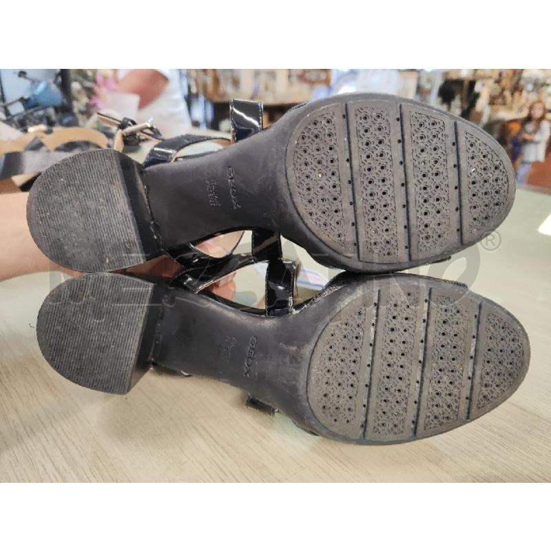 SANDALI DONNA # GEOX PELLE NERI  | Mercatino dell'Usato Vinci - fraz. sovigliana 4
