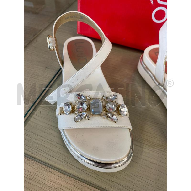 SANDALI DONNA # LIU JO BIANCHI STRASS N.35 | Mercatino dell'Usato Vinci - fraz. sovigliana 2