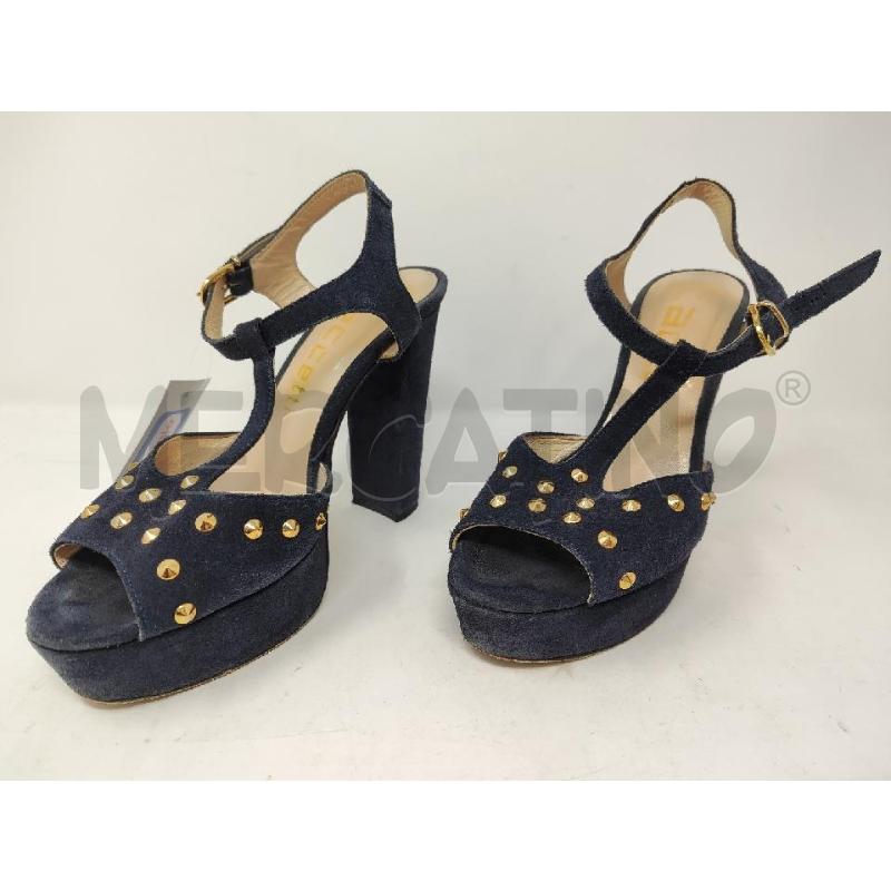 SANDALI DONNA # TACCETTI SCAMOSCIATI BLU BORCHIE N.38 | Mercatino dell'Usato Vinci - fraz. sovigliana 1