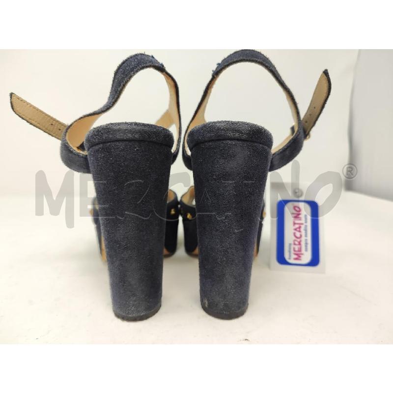 SANDALI DONNA # TACCETTI SCAMOSCIATI BLU BORCHIE N.38 | Mercatino dell'Usato Vinci - fraz. sovigliana 3