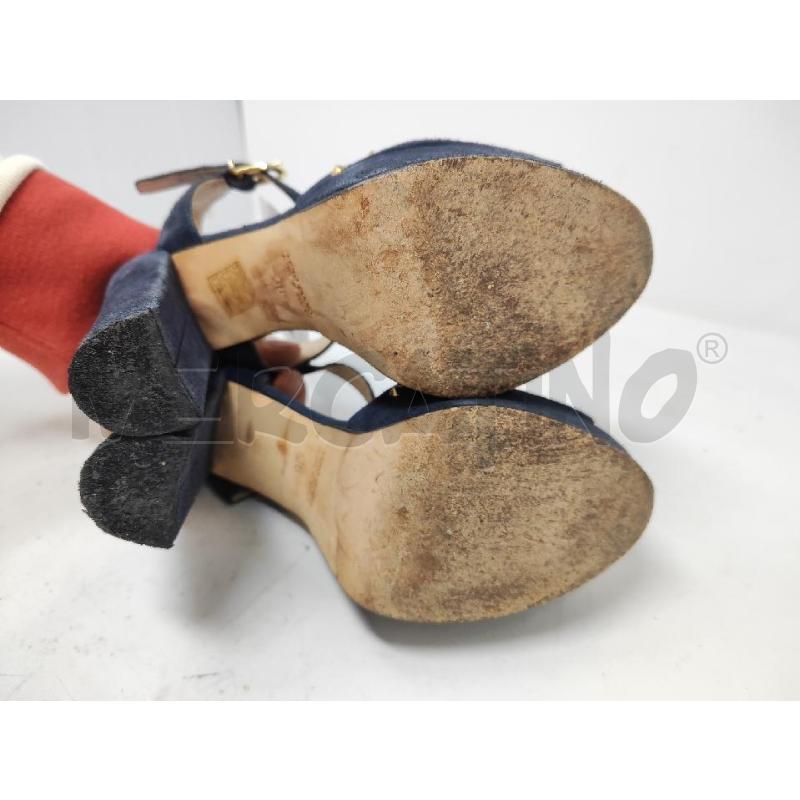 SANDALI DONNA # TACCETTI SCAMOSCIATI BLU BORCHIE N.38 | Mercatino dell'Usato Vinci - fraz. sovigliana 4