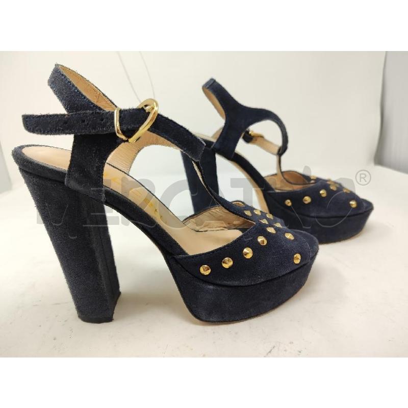SANDALI DONNA # TACCETTI SCAMOSCIATI BLU BORCHIE N.38 | Mercatino dell'Usato Vinci - fraz. sovigliana 5