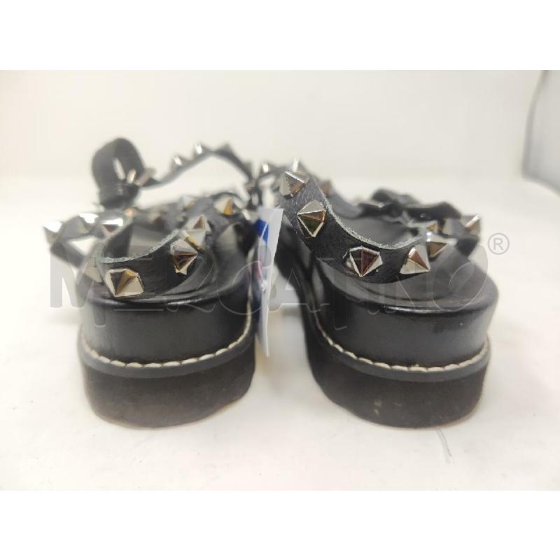 SANDALI DONNA # TEMY PELLE NERI BORCHIE  | Mercatino dell'Usato Vinci - fraz. sovigliana 3