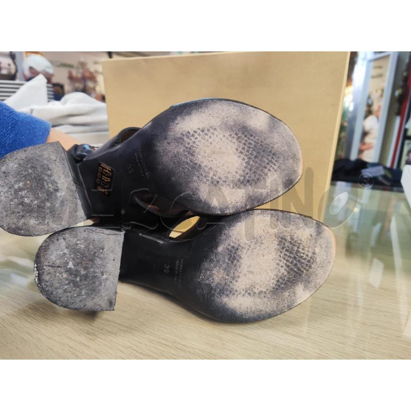 SANDALI DONNA # TEMY PELLE NERI N.39 | Mercatino dell'Usato Vinci - fraz. sovigliana 5