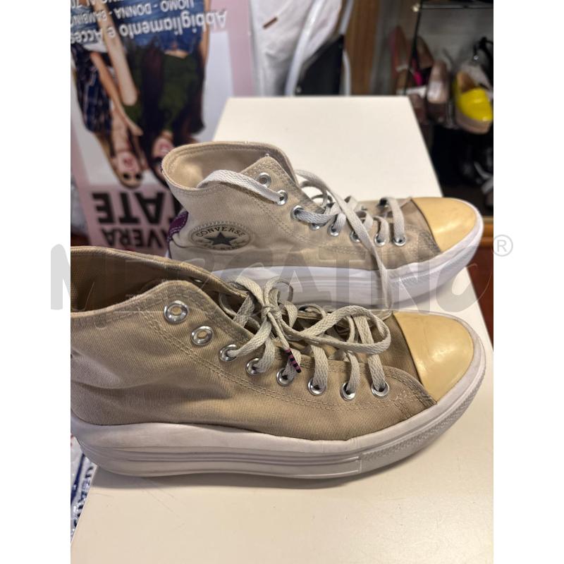 SCARPE CONVERSE ALTE TESSUTO BEIGE N.40 | Mercatino dell'Usato Vinci - fraz. sovigliana 1