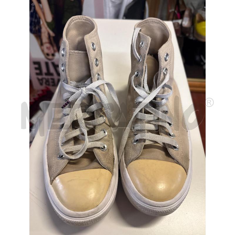 SCARPE CONVERSE ALTE TESSUTO BEIGE N.40 | Mercatino dell'Usato Vinci - fraz. sovigliana 2