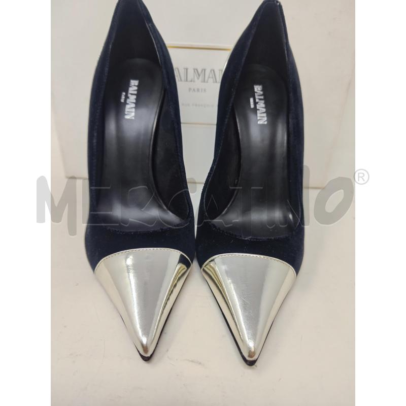 SCARPE DONNA BALMAIN SCAMOSCIATE NERE PUNTA E DIETRO ARGENTATO N.38.5 NUOVE | Mercatino dell'Usato Vinci - fraz. sovigliana 2