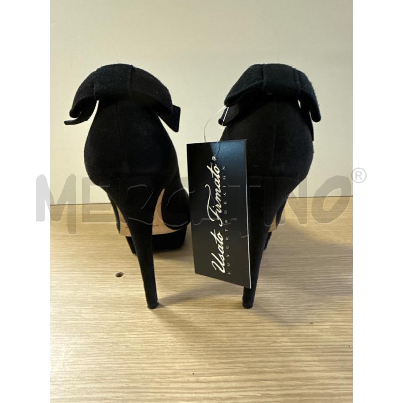 SCARPE DONNA ELISABETTA FRANCHI SCAMOSCIATE NERE FIOCCO DIETRO N.36 | Mercatino dell'Usato Vinci - fraz. sovigliana 3