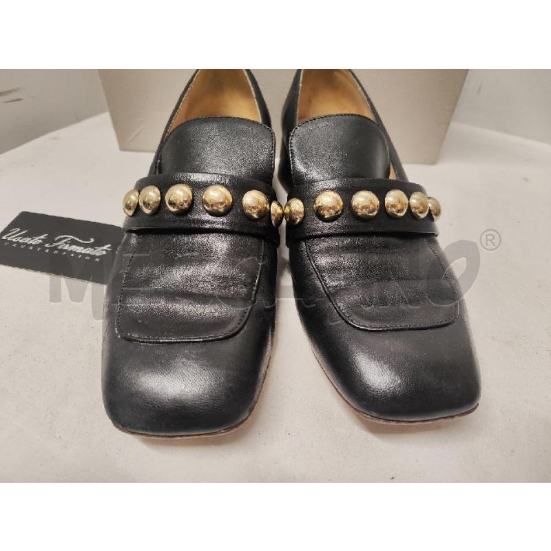 SCARPE DONNA FABIO RUSCONI PELLE NERE N.38.5 BORCHIETTE DORATE | Mercatino dell'Usato Vinci - fraz. sovigliana 2
