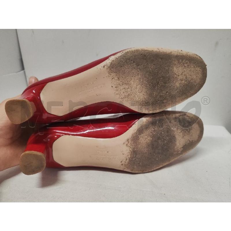 SCARPE DONNA FERRAGAMO VERNICE ROSSA N. 6 1/2B FIBBIA DORATA  | Mercatino dell'Usato Vinci - fraz. sovigliana 4