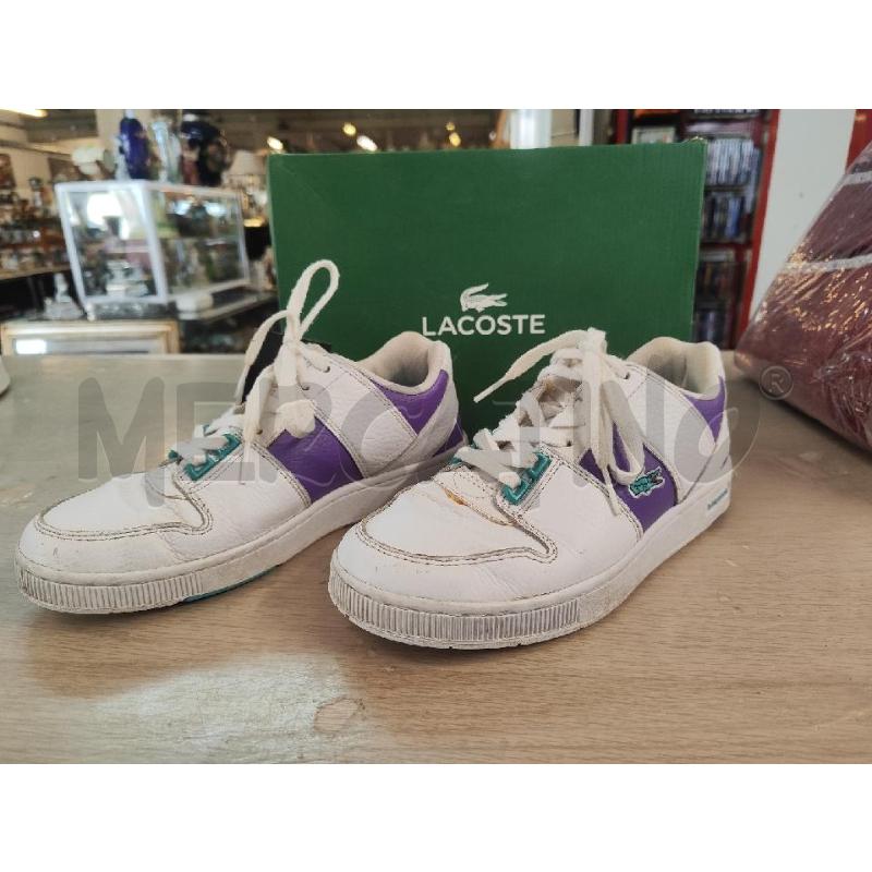 SCARPE DONNA LACOSTE BIANCHE VIOLA N.37 | Mercatino dell'Usato Vinci - fraz. sovigliana 1