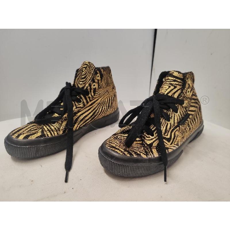 SCARPE DONNA SUPERGA ALTE ZEBRATE DORATE N.38 | Mercatino dell'Usato Vinci - fraz. sovigliana 1