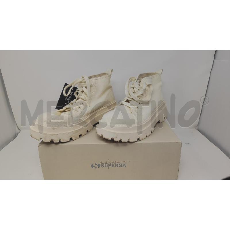 SCARPE DONNA SUPERGA TESSUTO BEIGE ALTE N.38 | Mercatino dell'Usato Vinci - fraz. sovigliana 1