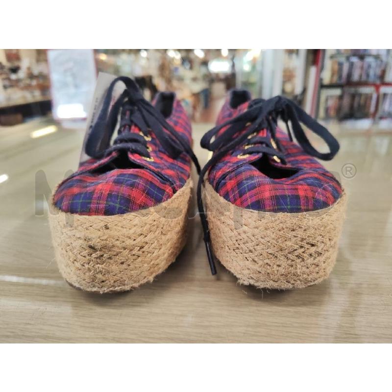 SCARPE DONNA SUPERGA TESSUTO QUADRETTI ROSSI BLU N.38 | Mercatino dell'Usato Vinci - fraz. sovigliana 2