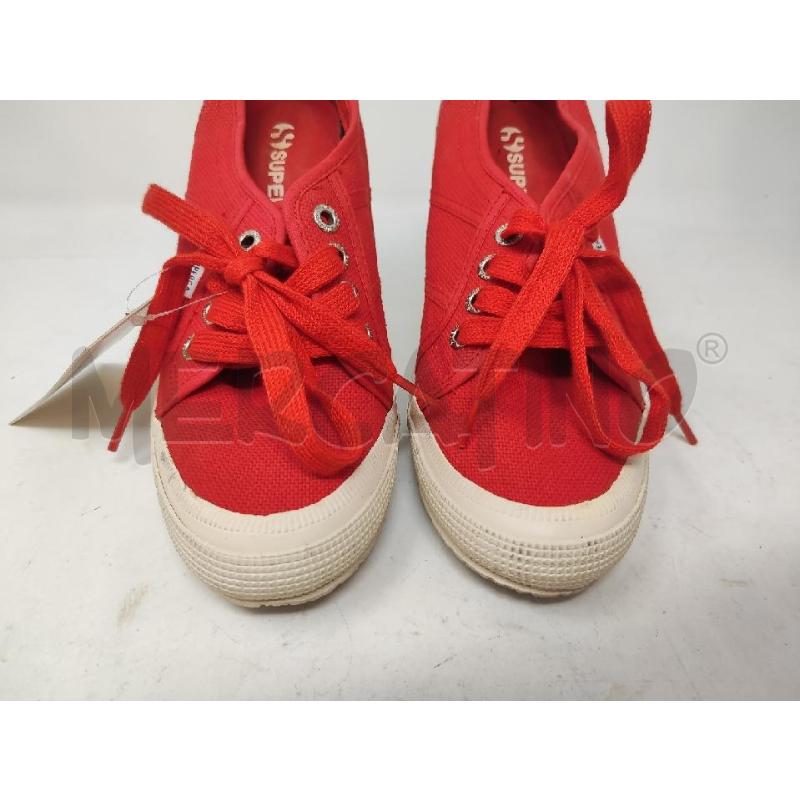 SCARPE DONNA SUPERGA TESSUTO ROSSE N.38 CON TACCO | Mercatino dell'Usato Vinci - fraz. sovigliana 2