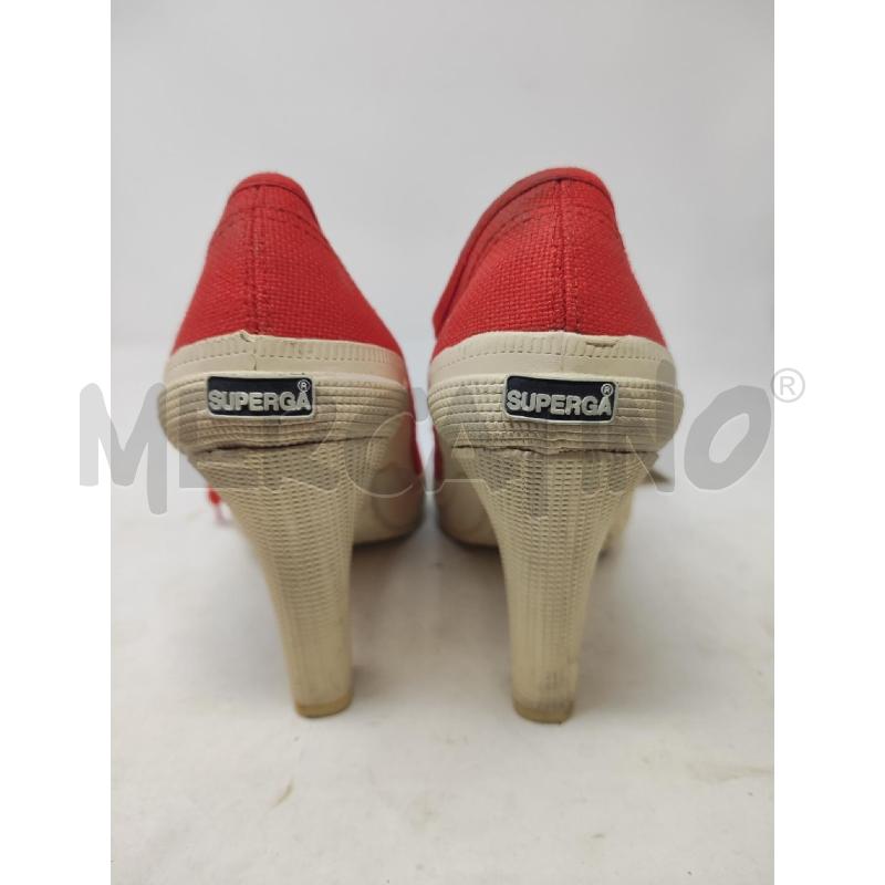 SCARPE DONNA SUPERGA TESSUTO ROSSE N.38 CON TACCO | Mercatino dell'Usato Vinci - fraz. sovigliana 3