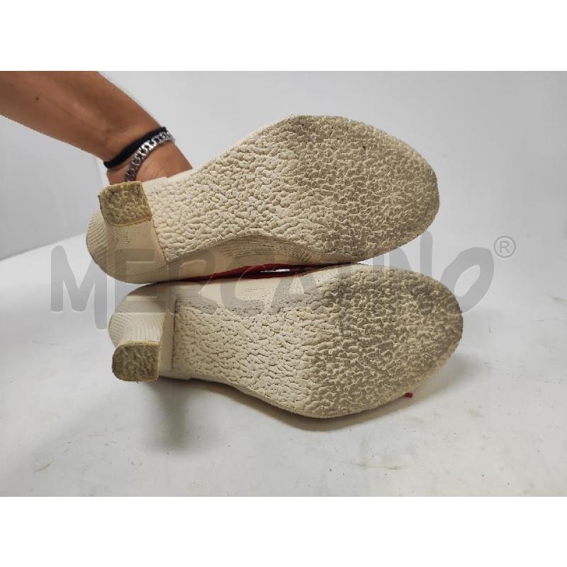 SCARPE DONNA SUPERGA TESSUTO ROSSE N.38 CON TACCO | Mercatino dell'Usato Vinci - fraz. sovigliana 4