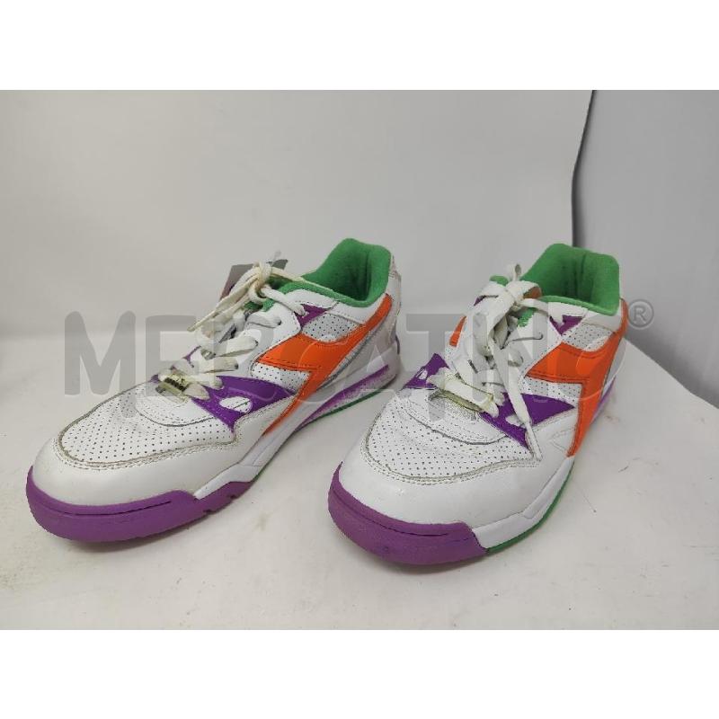 SCARPE UOMO DIADORA DOUBLE ACTION BIANCHE VERDE ARANCIONE N.41 | Mercatino dell'Usato Vinci - fraz. sovigliana 1