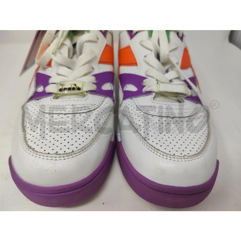 SCARPE UOMO DIADORA DOUBLE ACTION BIANCHE VERDE ARANCIONE N.41 | Mercatino dell'Usato Vinci - fraz. sovigliana 2