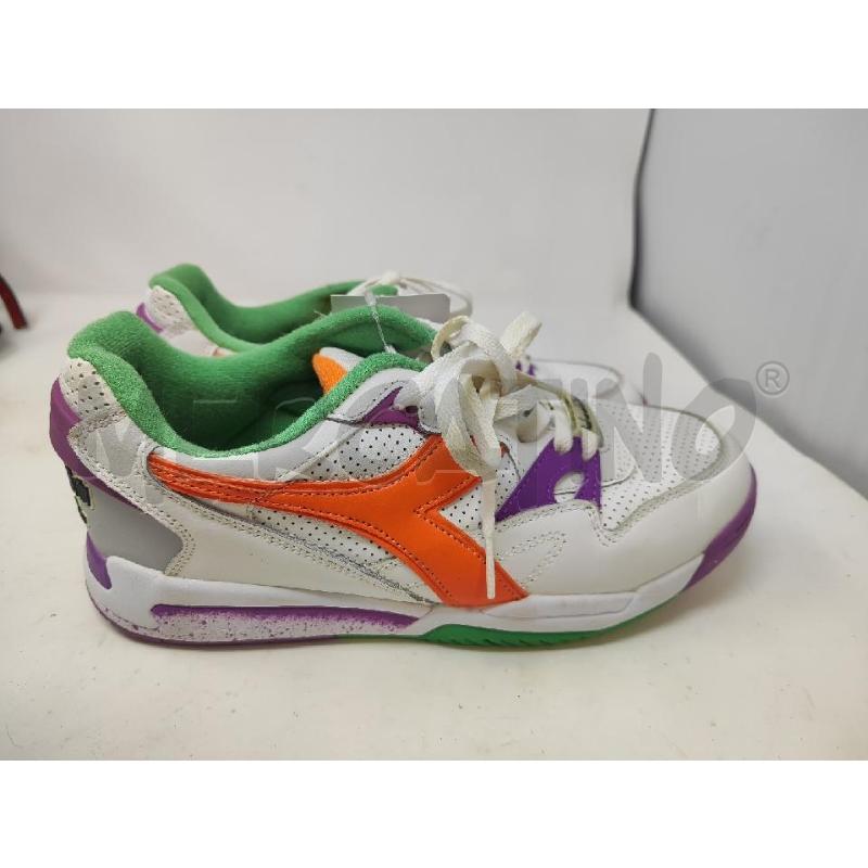 SCARPE UOMO DIADORA DOUBLE ACTION BIANCHE VERDE ARANCIONE N.41 | Mercatino dell'Usato Vinci - fraz. sovigliana 5