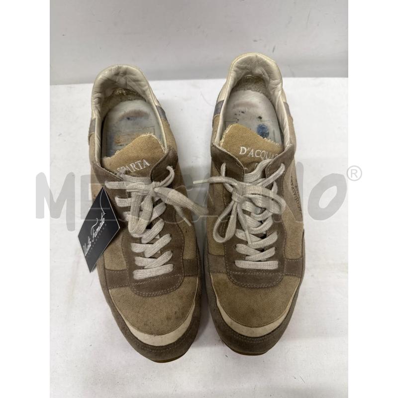 SCARPE UOMO D'ACQUASPERTA TESUTO BEIGE SENZA NUMERO | Mercatino dell'Usato Vinci - fraz. sovigliana 2
