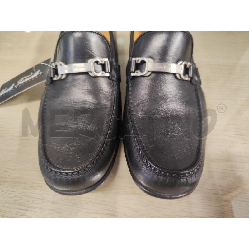 SCARPE UOMO FERRAGAMO PELLE NERI CON MORSETTO N.7E | Mercatino dell'Usato Vinci - fraz. sovigliana 2