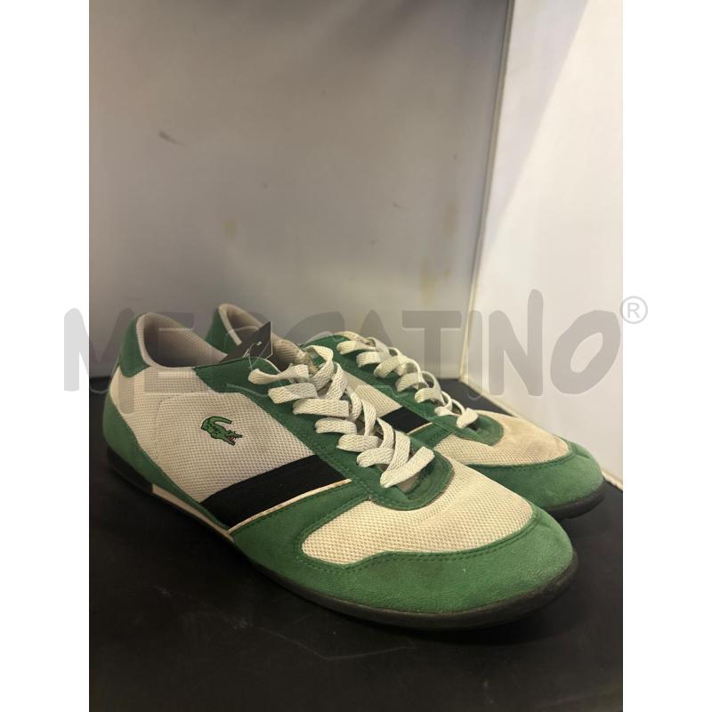 SCARPE UOMO LACOSTE VERDE BIANCHE N.42.5 | Mercatino dell'Usato Vinci - fraz. sovigliana 1