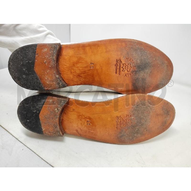 SCARPE UOMO LAVORAZIONE ARTIGIANALE BIANCHE N.45 | Mercatino dell'Usato Vinci - fraz. sovigliana 4