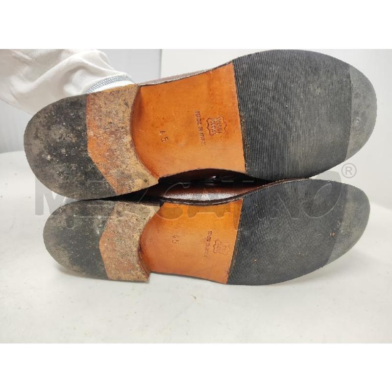 SCARPE UOMO LAVORAZIONE ARTIGIANALE PELLE MARRONI N.45 | Mercatino dell'Usato Vinci - fraz. sovigliana 4