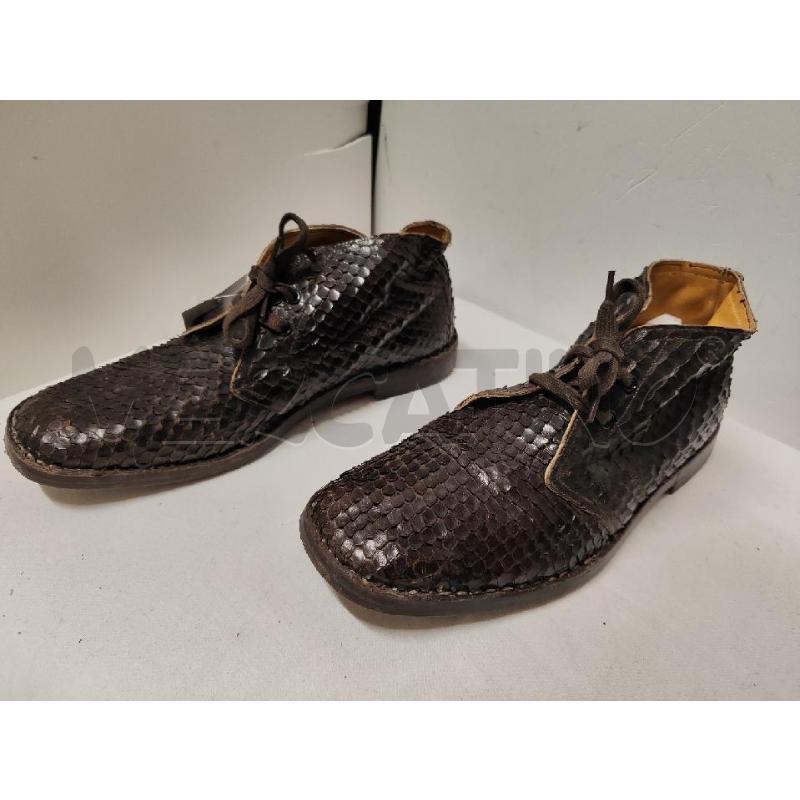 SCARPE UOMO # PITONE MARRONE ARTIGIANALI SENZA NUMERO | Mercatino dell'Usato Vinci - fraz. sovigliana 1