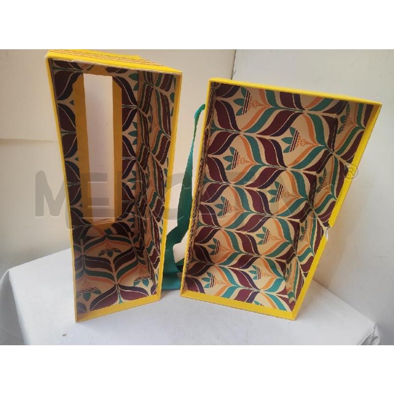 SCATOLA REGALO GUCCI GIALLA RIGHE BORDEAUX 37X21 | Mercatino dell'Usato Vinci - fraz. sovigliana 4