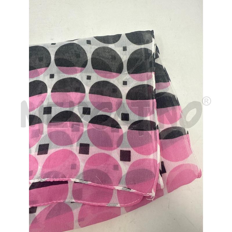 SCIARPA DONNA GATTINONI 100 POLIESTERE 30X140 CERCHI ROSA NERA | Mercatino dell'Usato Vinci - fraz. sovigliana 2
