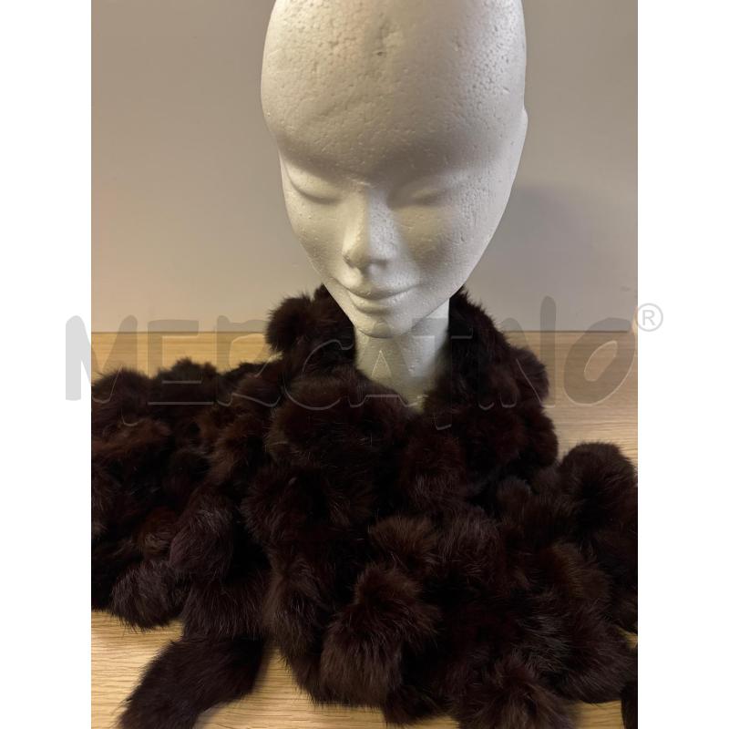 SCIARPA DONNA # PALLINE VISONE MARRONI | Mercatino dell'Usato Vinci - fraz. sovigliana 1