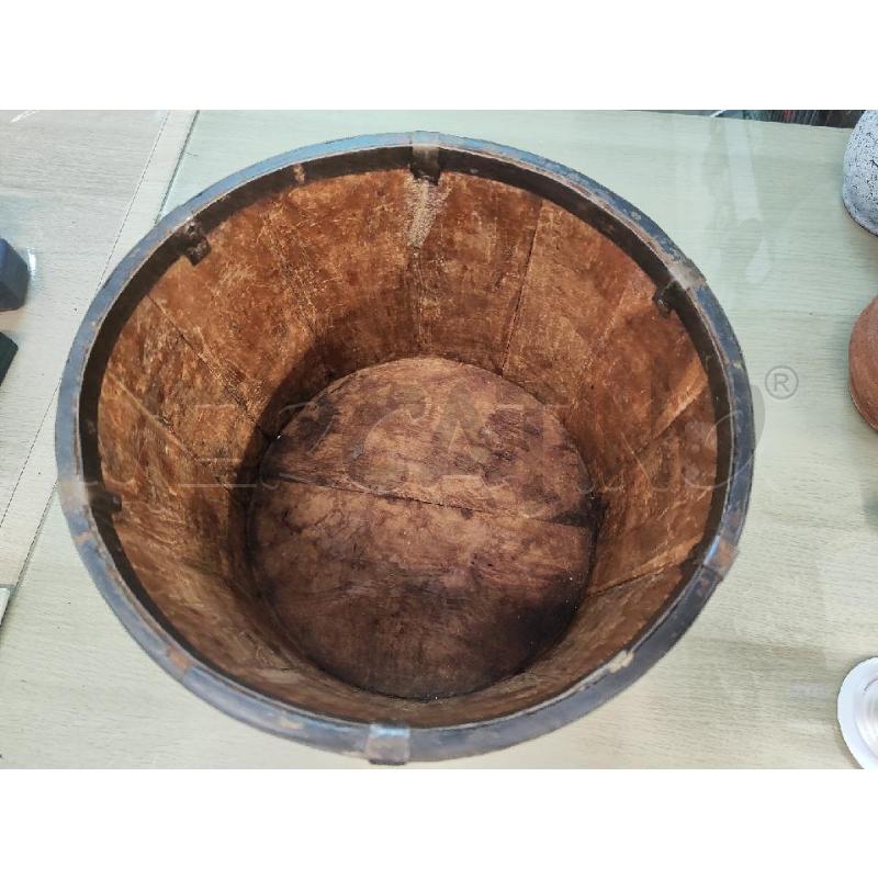 SECCHIELLO LEGNO ETNICO COLORATO CILINDRO | Mercatino dell'Usato Vinci - fraz. sovigliana 2